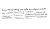 Aptos Village utility lines to be moved underground