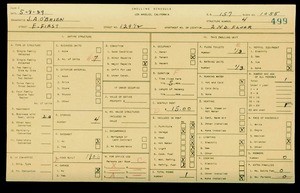 WPA household census for 129 E 1ST, Los Angeles