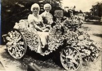 Automobile Decorated in Flowers for Parade