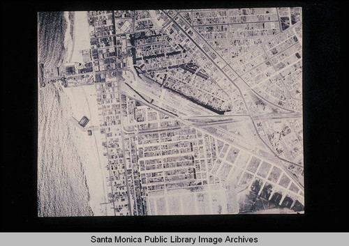 Fairchild Aerial Surveys photography of the Santa Monica coastline north to south from Venice Pier to the Sunset Pier (Job #C235-B17) flown June 1928