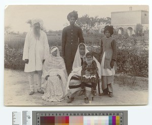 Rev. Hakim Singh and Family, Punjab, Pakistan, ca.1895