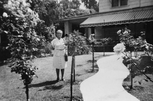 Alice Lee in front of home in South Pasadena
