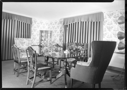 Grable, Betty, residence. Dining room