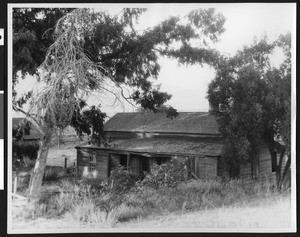 View of original ranch home of the Ontivares family, Santa Maria River Valley one mile east of the town of Siquoc, 1937