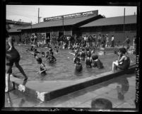 Bathers at the Los Angeles Municipal Swimming Pool, circa 1920