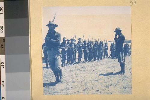 Dismissing a company after drill, 13th Minnesota Volunteers