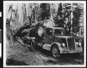 Loggers and their truck, ca.1940