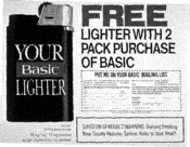FREE LIGHTER WITH 2 PACK PURCHASE OF BASIC