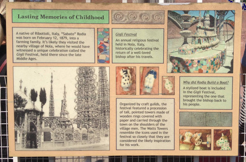 Watts Towers information display