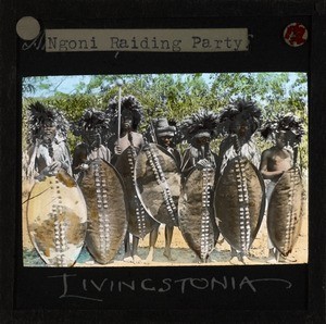 "Ngoni Raiding Party, Livingstonia" Malawi, ca.1895