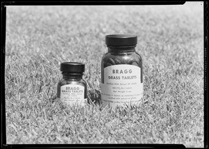 Two bottles of grass tablets, Southern California, 1940