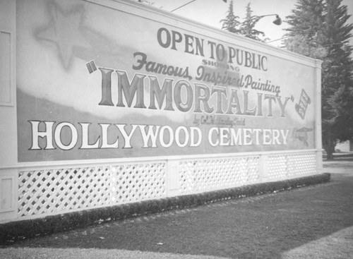 Billboard at Hollywood Cemetery