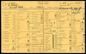 WPA household census for 1606 1/2 SUNSET BLVD, Los Angeles