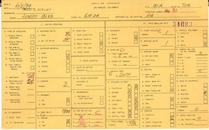 WPA household census for 618 W SUNSET BLVD, Los Angeles