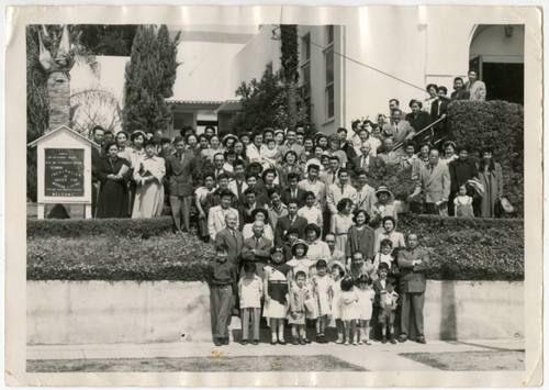 Group photograph at church