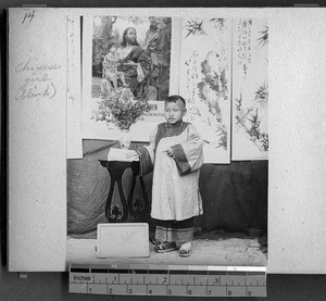Blind girl, Fujian, China, ca.1895-1900
