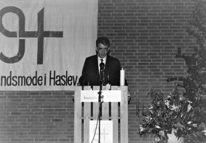 Annual Meeting Haslev 1994 Member of Parliament Andersen speaks