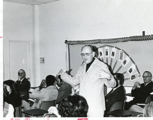 Art Adams teaching a class, late 1970s