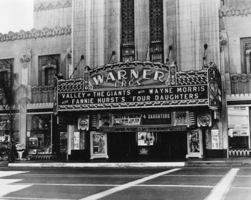 Marquee of Warner Bros. Theater