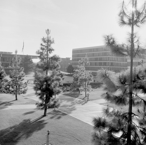 Revelle Plaza on the campus of UCSD. December 16, 1970