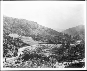 Hollywood's unpaved Cahuenga Pass, ca.1905