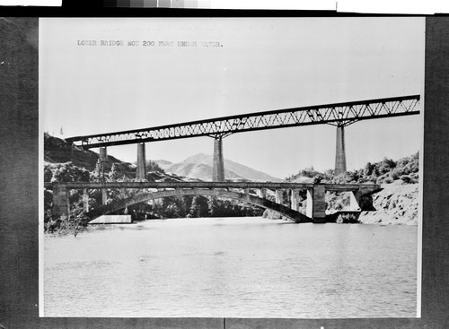 The Old and New Pit River Bridges, Shasta Lake, Calif