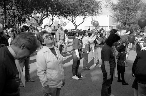 1986 y-Walk participants stretching