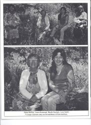 Pomo basket makers Mabel McKay, Laura Somersal, Myrtle Hurtado and Lucy Smith