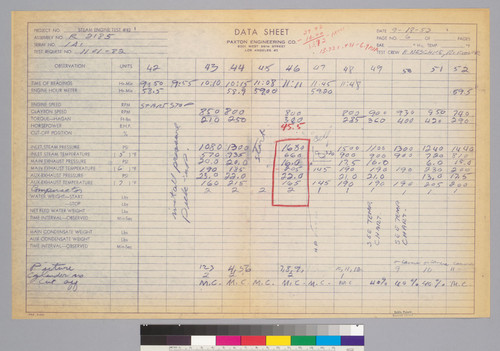 Data Sheet Paxton Engineering Co., page 6, 1953