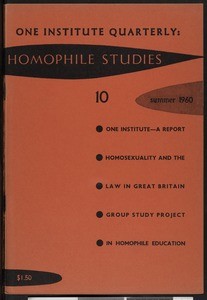 ONE institute quarterly 3/3/10 (Summer 1960)