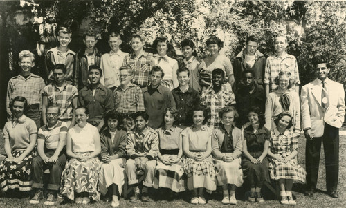 Central Elementary School 7th Grade class photograph in Banning, California, in 1951