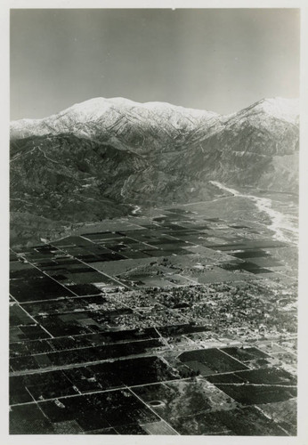 Aerial view of Mt. Baldy and Claremont