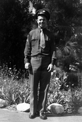 John Vernon Sauers (1916-2001) in his Army Air Corps uniform, Tustin