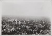 Hilltop view of Hollywood from southeast; apartment houses on Crescent Heights Boulevard