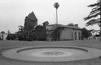 Fountain in front of San Jose State College Tower