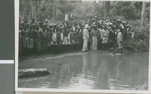 A Baptismal Candidate Enters the Water, Ikot Usen, Nigeria, 1950