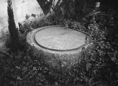 Granite pedestal, Mission San Luis Rey, Oceanside