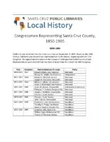 Congressmen Representing Santa Cruz County