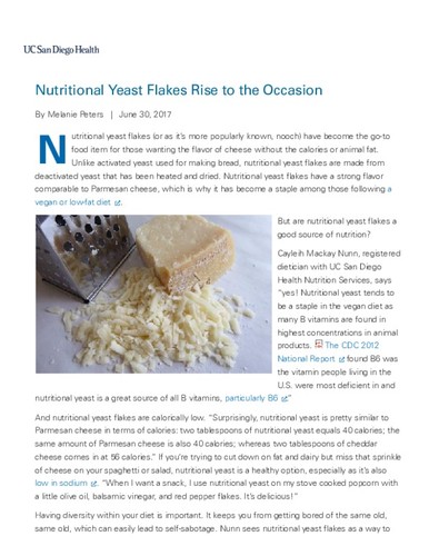 Nutritional Yeast Flakes Rise to the Occasion