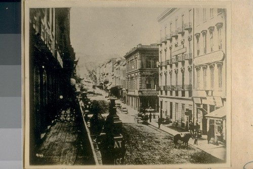West on Sacramento St. from Leidesdorff St. in 1868