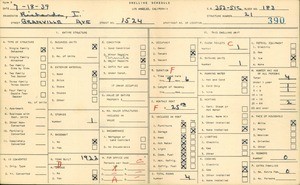 WPA household census for 1524 GRANVILLE AVE, Los Angeles
