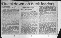 Quackdown on duck feeders