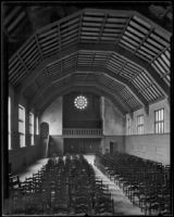 Interior of Gunsaulus Hall of the Wilshire Boulevard Congregational Church, Los Angeles, 1926