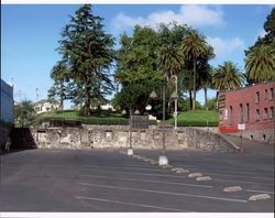 View of Hill Plaza Park (Penry Park) from Poultry Street (Water Street), Petaluma, California, May 28, 2005