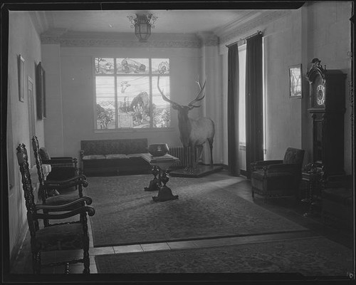 Hallway or narrow room, Elks Lodge 906, Santa Monica, [1925-1942?]
