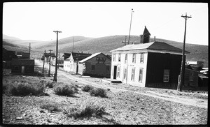 View of a dirt road in Bodie, Mono County, California