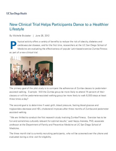 New Clinical Trial Helps Participants Dance to a Healthier Lifestyle