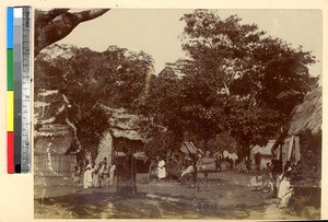 Village street, Abetifi, Ghana, ca.1885-1895
