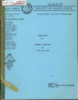 Annual Report,1976, Children's Commission of Santa Cruz County