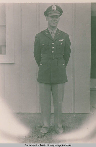 Unidentified man in uniform, Pacific Palisades, Calif